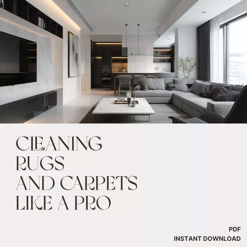 Cleaning Rugs and Carpets Like a Pro | Digital Guide on How to Clean Carpets and Rugs | Printable Home Cleaning eBook for Beginners and Experts
