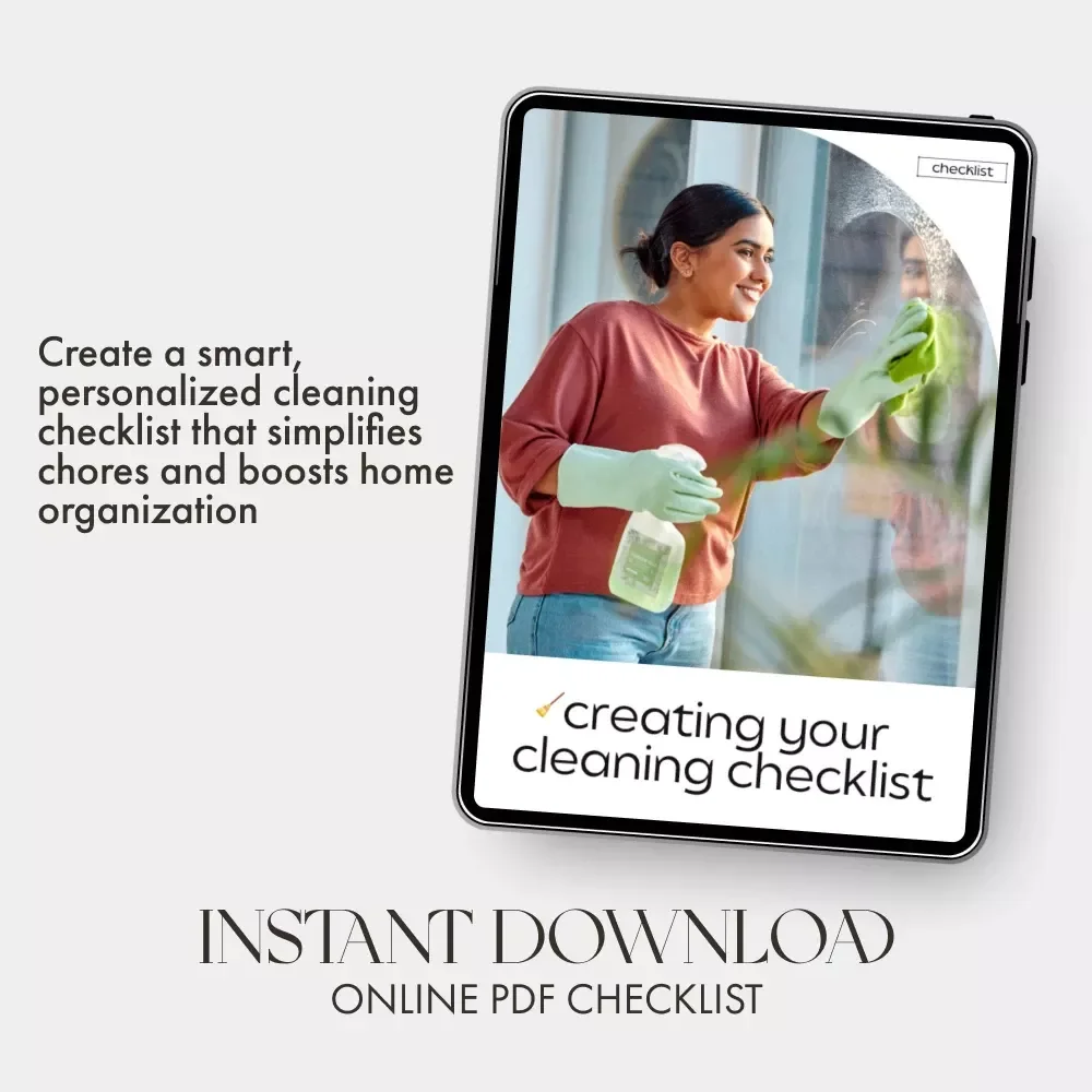 Creating Your Cleaning Checklist | Printable Guide to How to Create a Cleaning Checklist | Digital Home Organization eBook & Productivity Planner