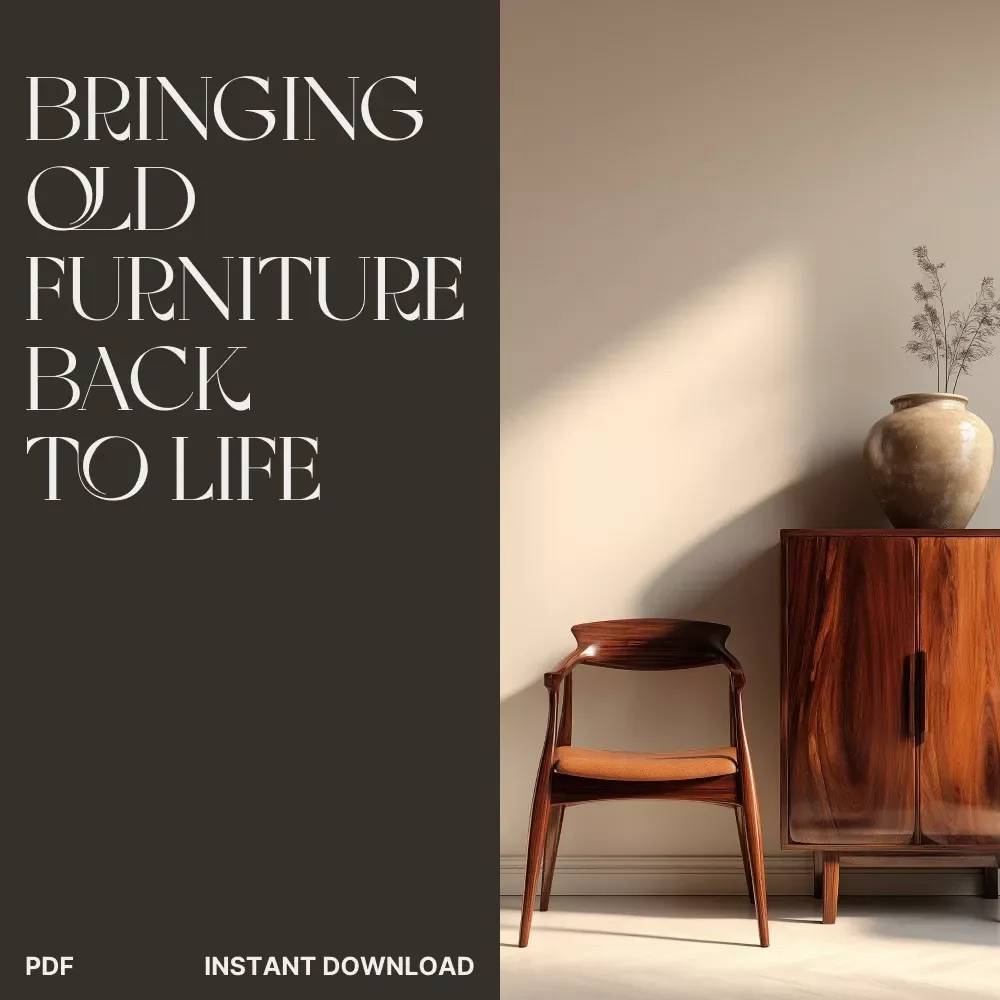 Bringing Old Furniture Back to Life – DIY Restoration Guide for Beginners | How to Make Old Furniture Look New | Printable eBook PDF for Home Decor Enthusiasts
