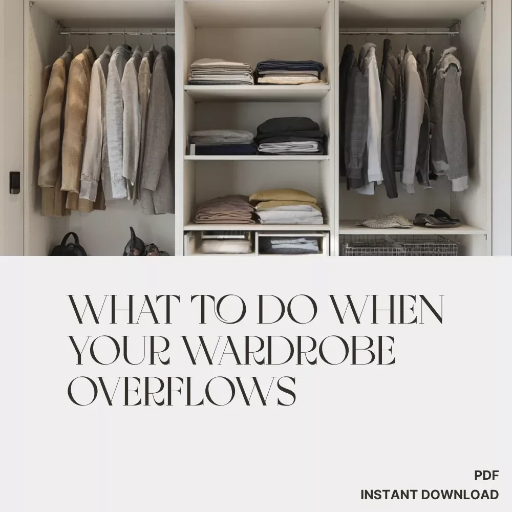 What to Do When Your Wardrobe Overflows | Minimalist Closet Organization Guide | Declutter, Reorganize & Simplify Your Style | Digital Download eBook