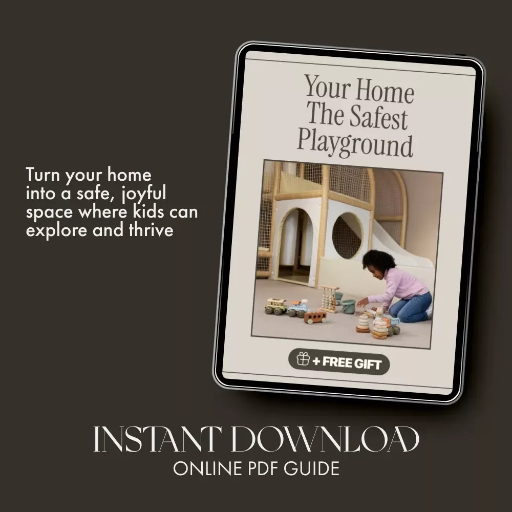 Your Home the Safest Playground | Printable Digital Guide for Parents | Learn how to childproof your home, room-by-room safety plan, AI-powered safety ideas