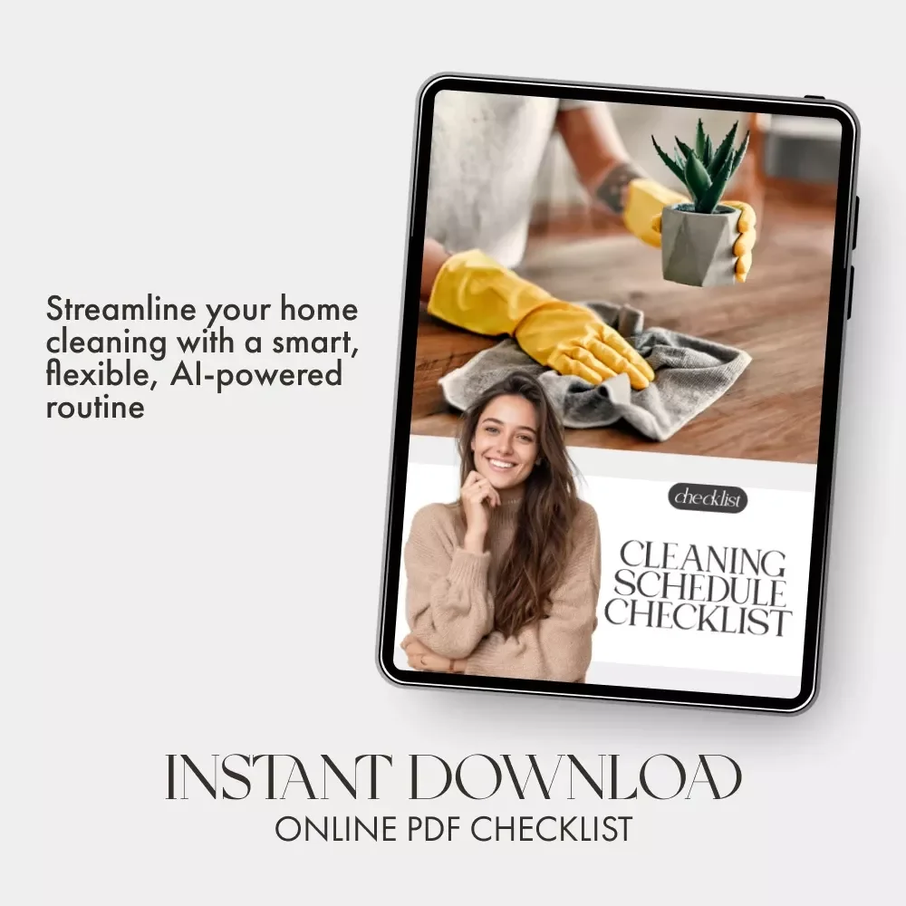 Cleaning Schedule Checklist | Printable Home Organizer for Easy Routines | How to Create a Weekly Cleaning Schedule | Digital Download