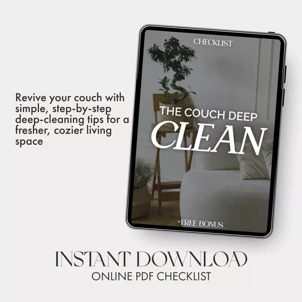 The Couch Deep Clean Checklist | Printable Home Cleaning Guide for How to Deep Clean a Couch | Digital Download