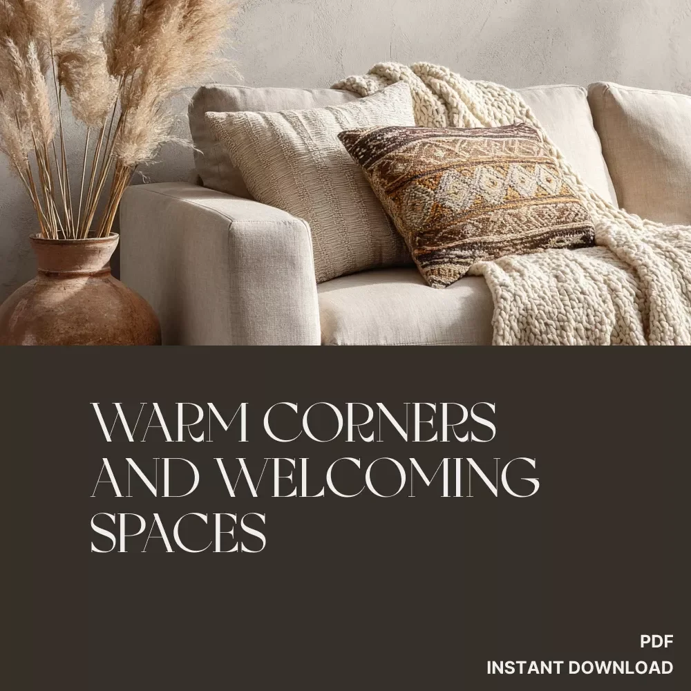 Warm Corners and Welcoming Spaces | A Home Design Guide for Ways to Make Home Feel Inviting | Cozy Living eBook & Digital Download