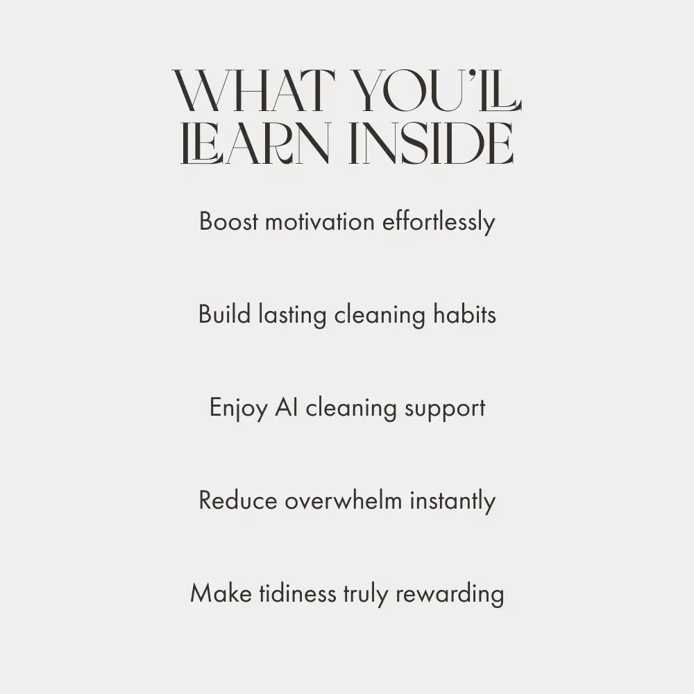 Your Smart Guide to Motivated Cleaning and Organizing | Digital Guide on How to Stay Motivated to Clean and Organize | Printable eBook for Home Organization Motivation, Productivity & Routine Building
