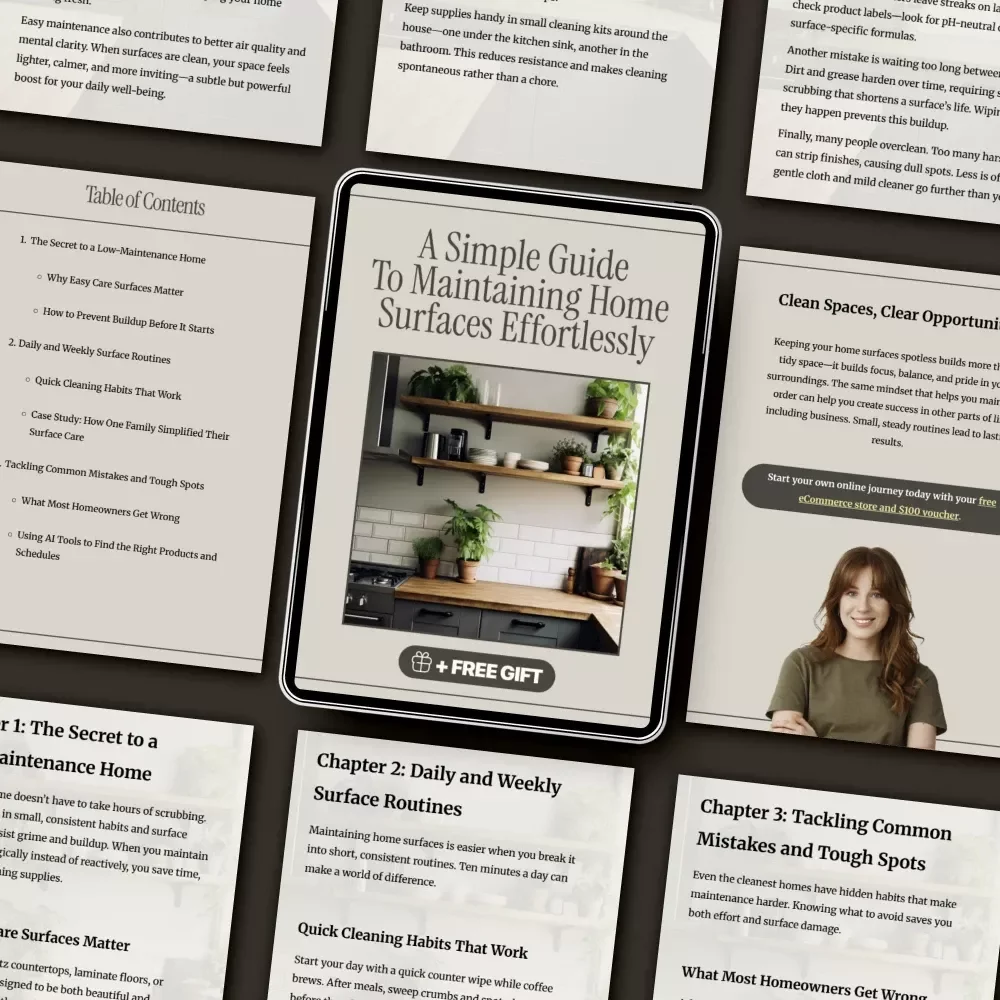 A Simple Guide to Maintaining Home Surfaces Effortlessly | How to Maintain Home Surfaces Easily | Digital Cleaning Guide for Busy Homeowners
