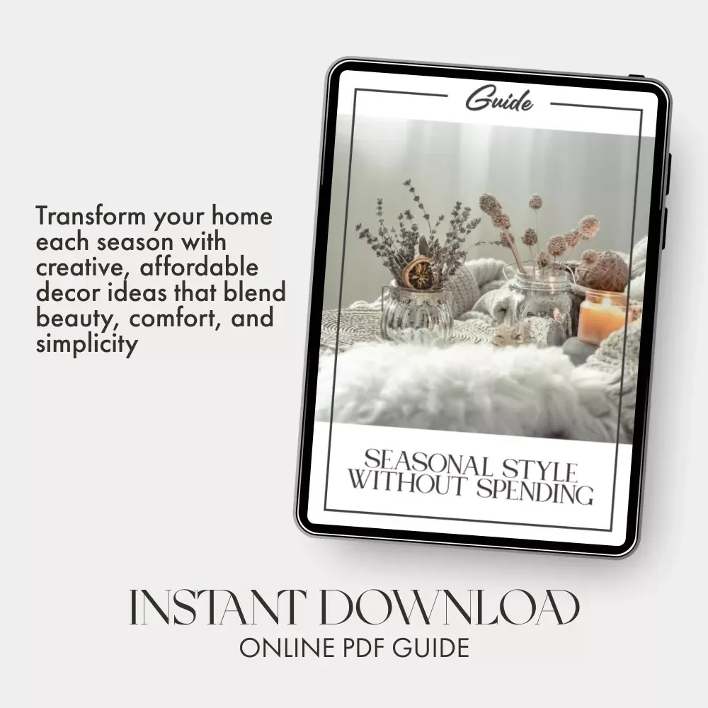Seasonal Style Without Spending | Budget Home Decor Guide | How to Decorate for Seasonal Changes Cheaply | Affordable Decorating eBook
