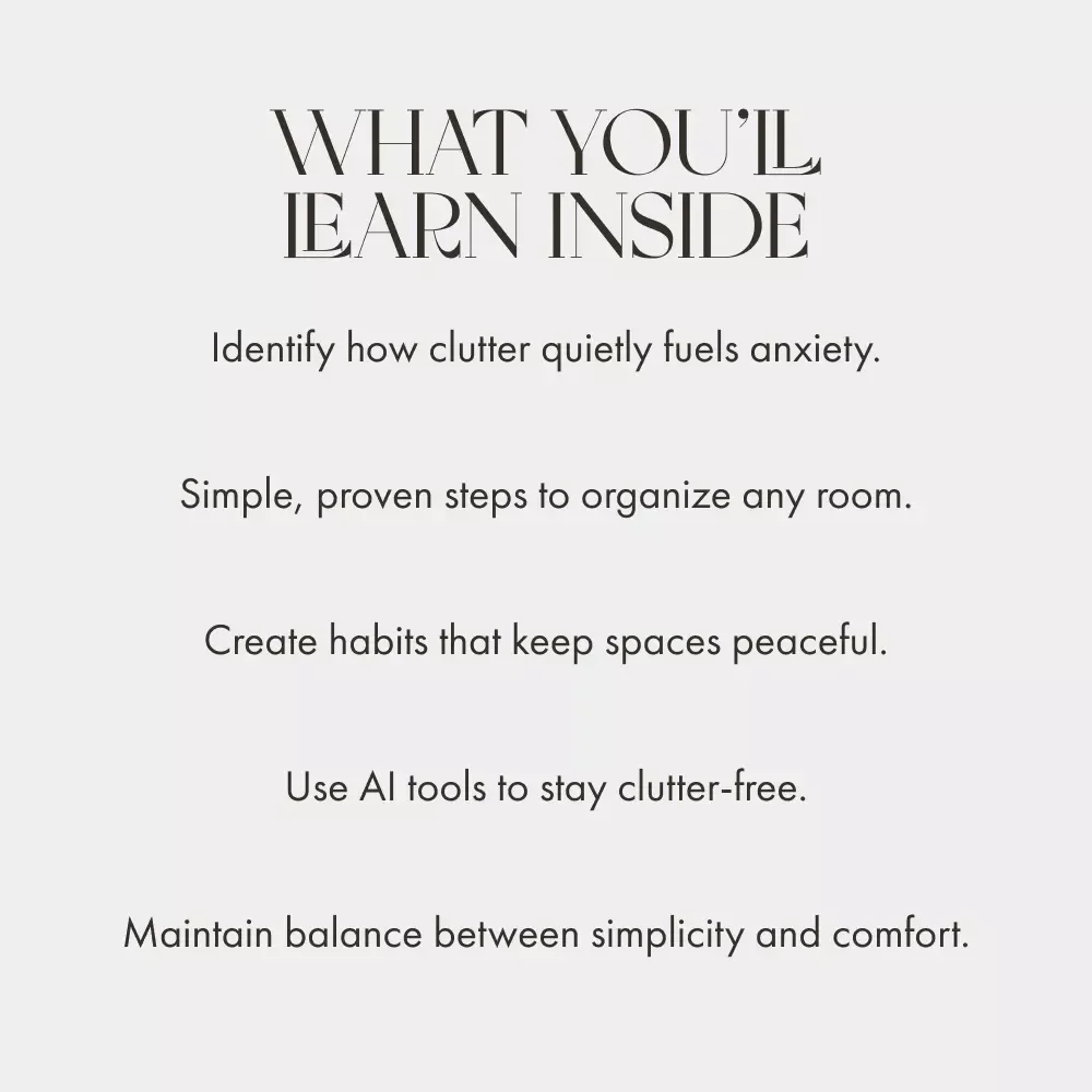 How to Reduce Stress Through Decluttering | Digital Guide for a Calm, Organized Life | Learn How to Reduce Stress by Decluttering Your Home, Mind & Routine | Printable eBook for Minimalist Living & Mental Wellness