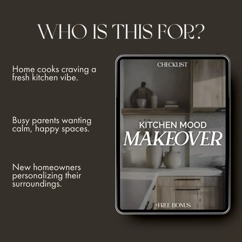 Kitchen Mood Makeover Checklist | Printable Home Decor Guide for Easy Ways to Change Kitchen Mood | Digital Download