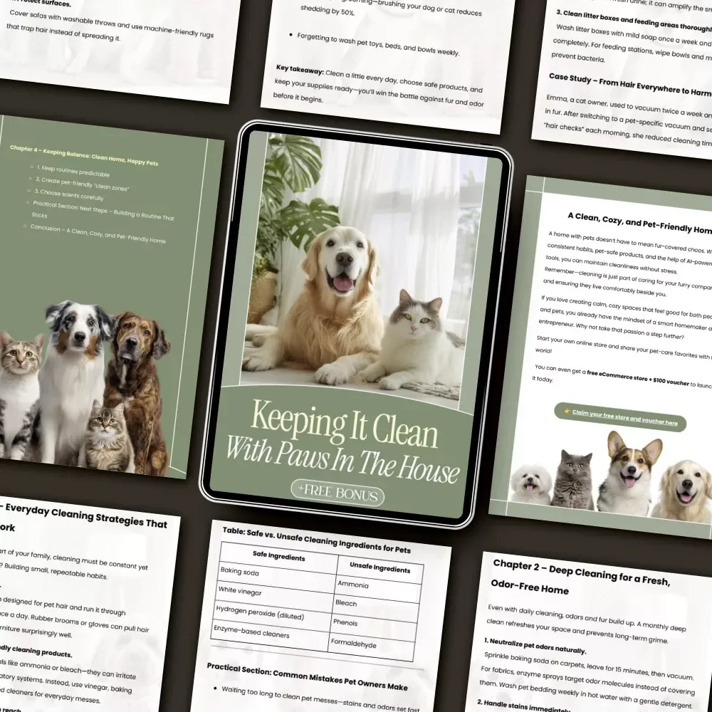 Keeping It Clean with Paws in the House | Pet-Friendly Cleaning Guide for Dog & Cat Owners | Tips for Cleaning with Dogs or Cats Around