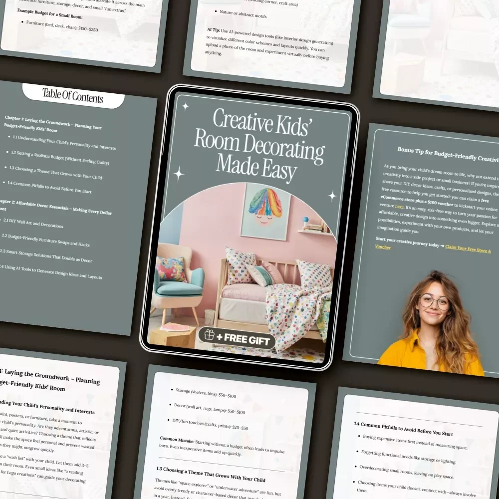 Creative Kids’ Room Decorating Made Easy | How to Decorate Kids Rooms Affordably | DIY Children’s Bedroom Ideas, Budget Home Decor Guide, Printable eBook