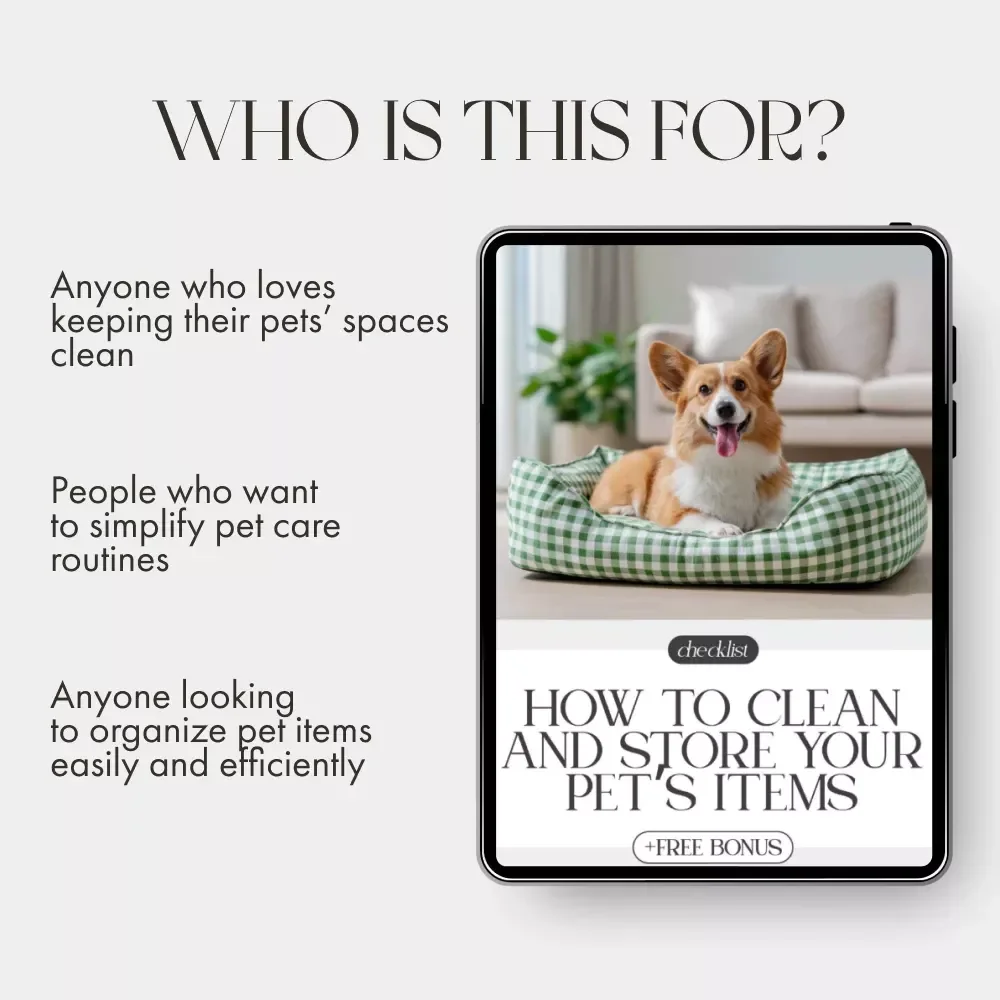 How to Clean and Store Your Pet’s Items | Printable Pet Care Checklist | Digital Download Guide for Pet Owners | How to Clean and Store Pet Items