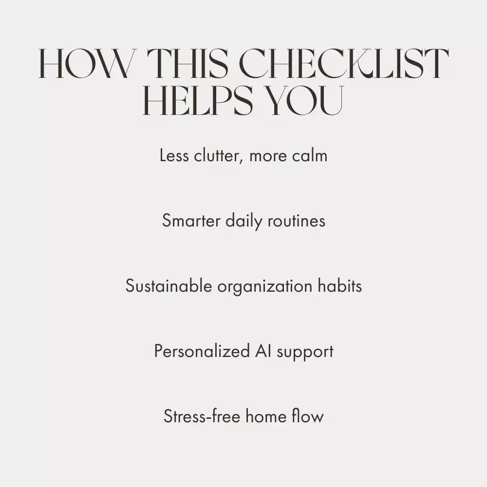How to Make Organization Last | Printable Home Organization Checklist | Digital Decluttering Guide for Lasting Systems | What to Do When Organization Doesn’t Stick