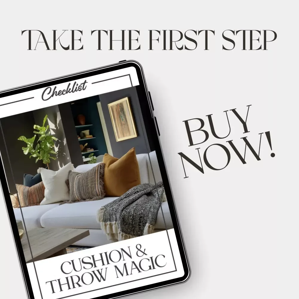Cushion & Throw Magic Checklist | Digital Download Home Styling Guide | How to Style Cushions and Throws for a Cozy, Designer Look