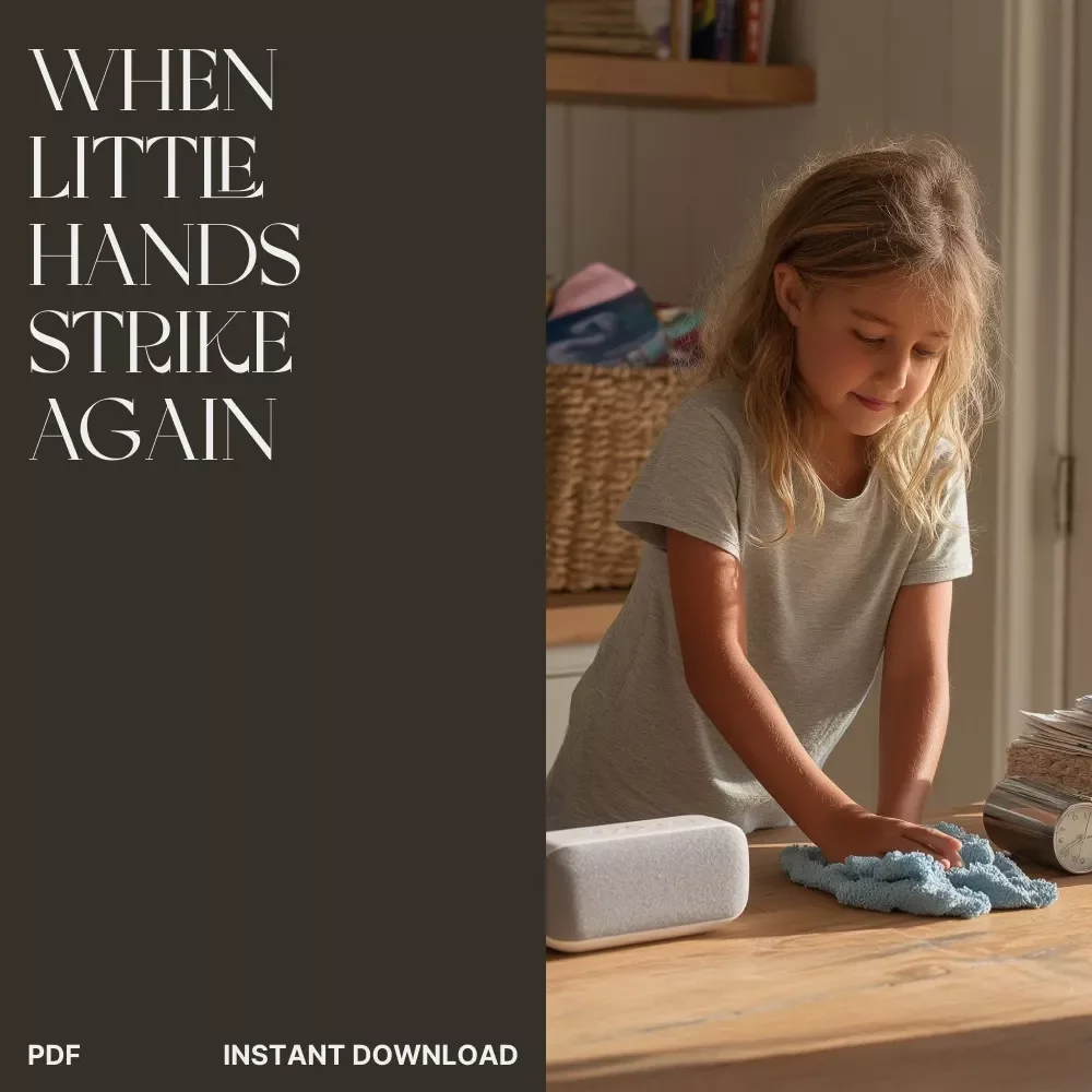 When Little Hands Strike Again | Parenting Guide for Everyday Messes | Digital Download for Moms & Dads | What to Do When Kids Mess After Cleaning | eBook + Printable Tips