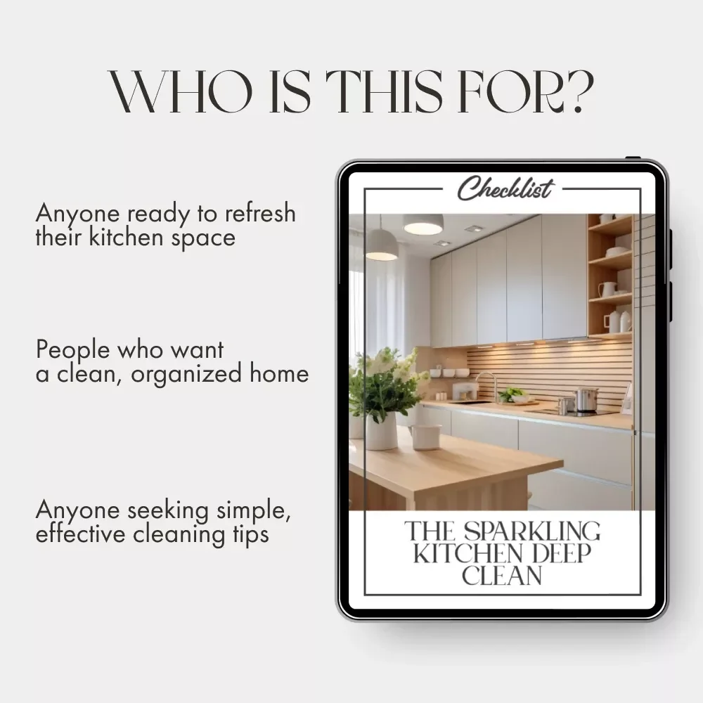 The Sparkling Kitchen Deep Clean Checklist | Printable Home Cleaning Guide | Digital Download for How to Deep Clean Your Kitchen