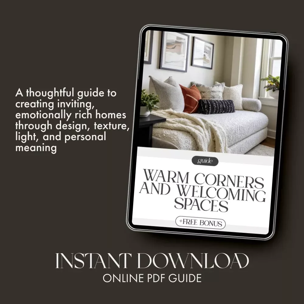 Warm Corners and Welcoming Spaces | A Home Design Guide for Ways to Make Home Feel Inviting | Cozy Living eBook & Digital Download