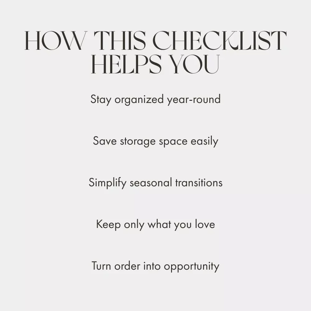 Seasonal Swap Magic: The “One In, One Out” Checklist | How to Rotate Seasonal Items with One In One Out | Declutter, Organize & Refresh Your Home Every Season