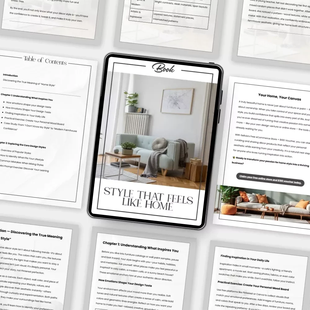 Style That Feels Like Home | How to Find Your Home Décor Style eBook | Interior Design Inspiration & Practical Guide for Creating a Space You Love