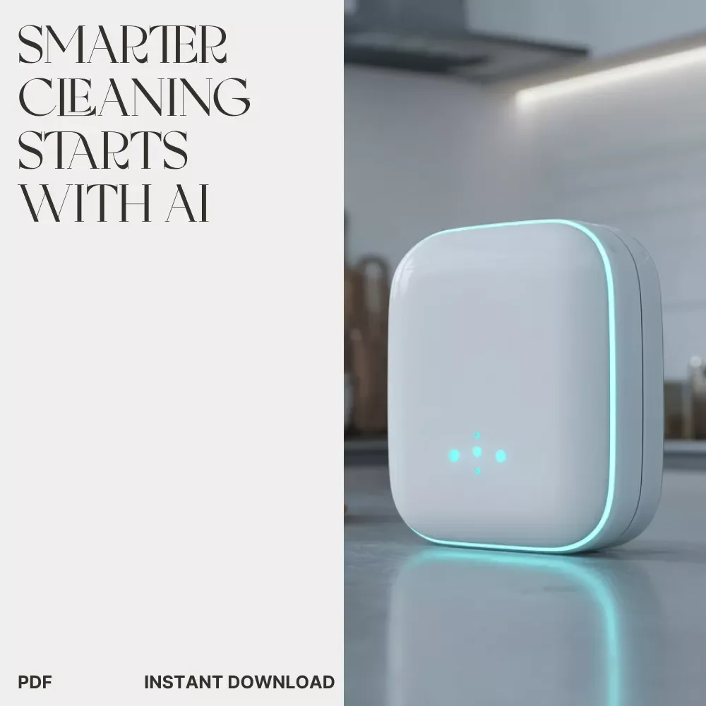 Smarter Cleaning Starts with AI | EBOOK | How to Use AI to Set Up Smart Home Cleaning Reminders | Digital Download Guide for Smarter Living, Home Automation, and Time-Saving Routines