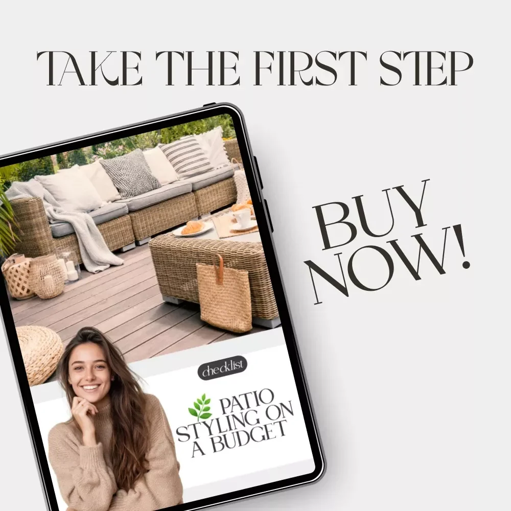 Patio Styling on a Budget | Printable Patio Makeover Checklist | How to Style a Patio on a Budget | DIY Outdoor Decor Guide | Affordable Patio Design Tips