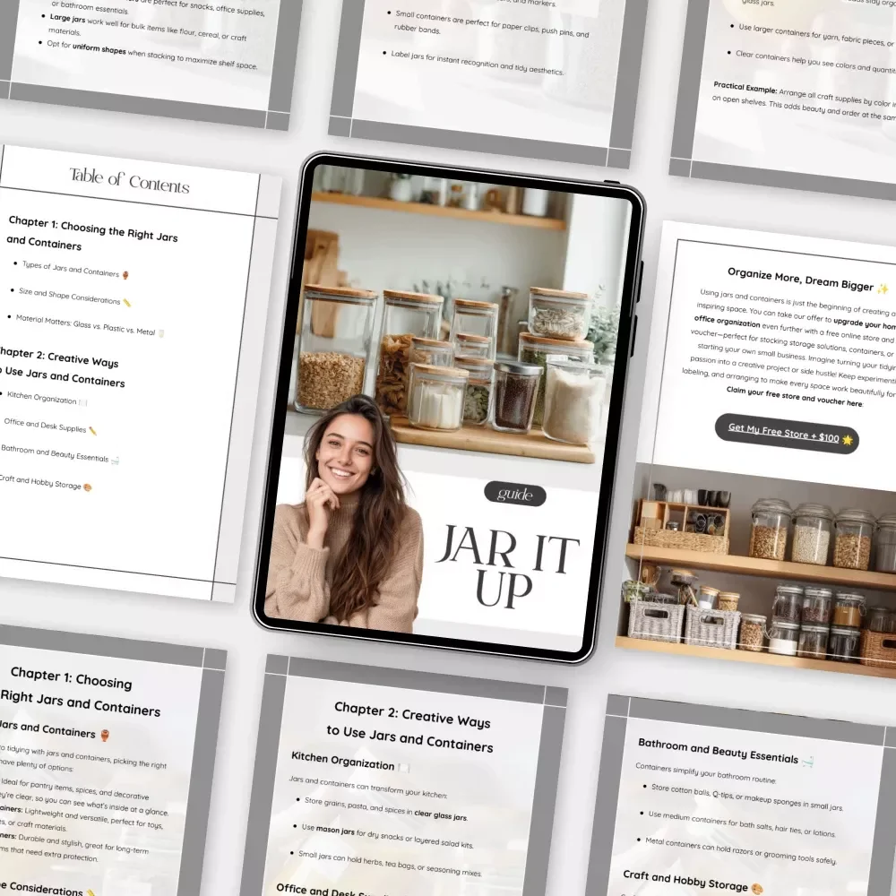 Jar It Up | How to Use Jars and Containers for Tidying | Digital Guide for Home Organization, Decluttering, and Creative Storage Ideas