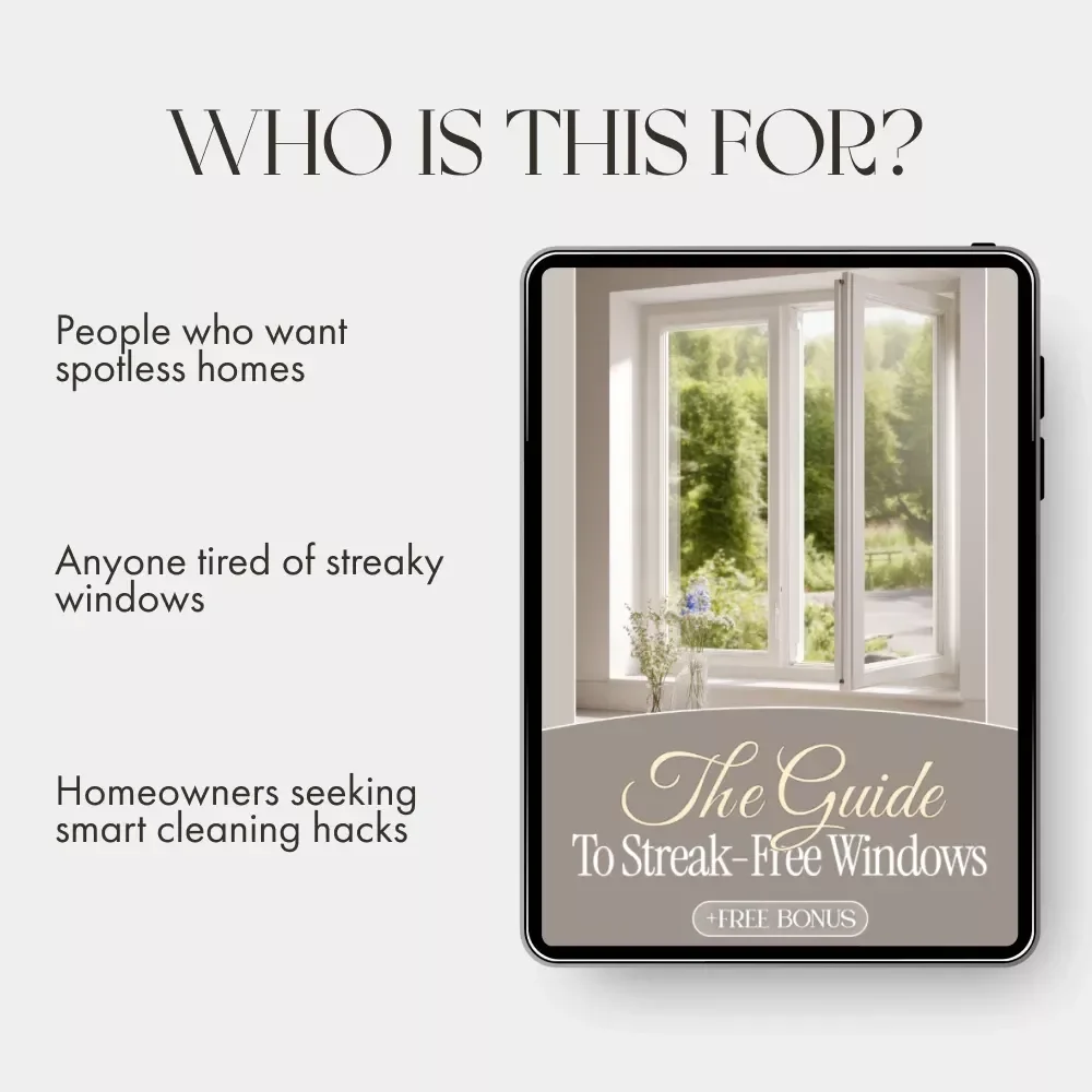 The Guide to Streak-Free Windows | eBook for a Crystal-Clear View | How to Clean Windows Without Streaks | Digital Download Cleaning Guide