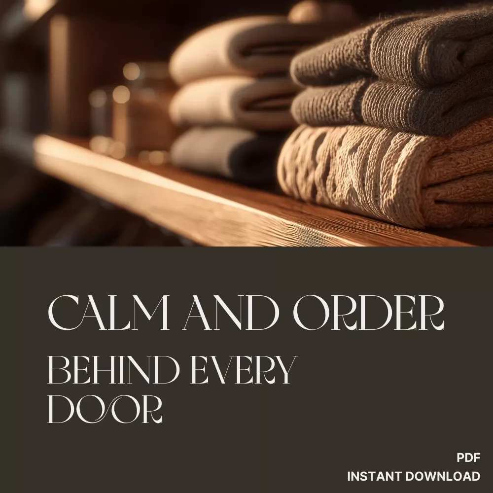 Calm and Order Behind Every Door | Home Organization Guide for a Perfectly Organized Linen Closet | Digital Download eBook for Decluttering and Organizing Linen Closet Effectively