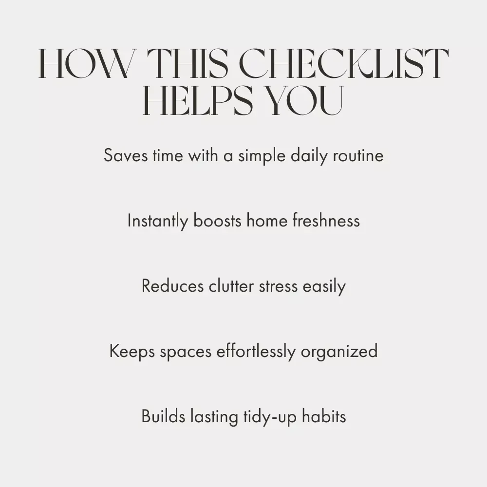 The 10-Minute Tidy-Up Checklist | Printable Home Cleaning Routine | Digital Download for Quick Daily Cleaning | how to make a 10 minute tidy up routine