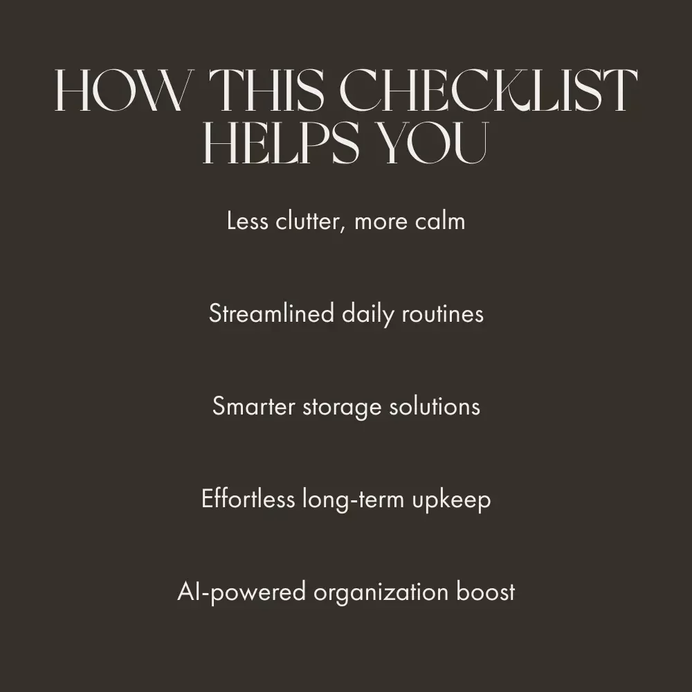 Long-Term Home Organization Checklist | Printable Digital Download | Step-by-Step Guide on How to Keep Your Home Organized Long Term | Minimalist Decluttering System