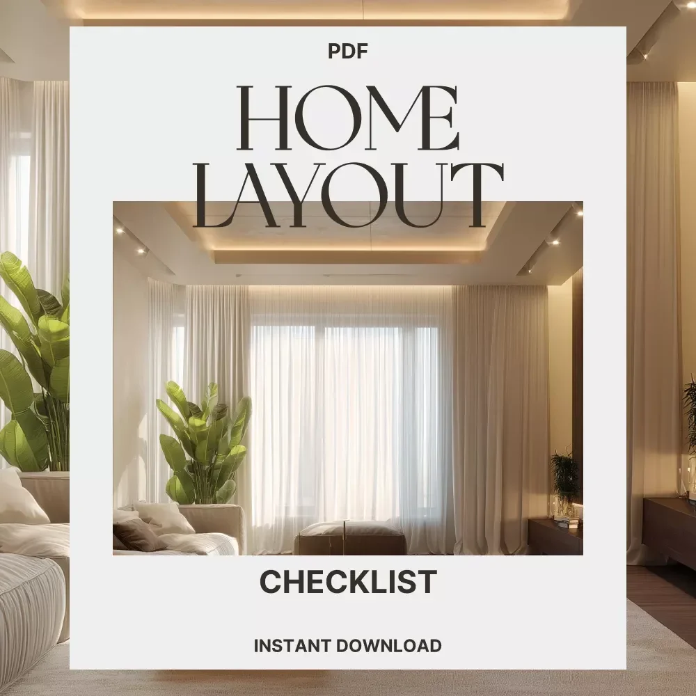 Home Layout Checklist | Digital Download for a Cozy & Functional Home | How to Maintain a Cozy and Functional Home Layout