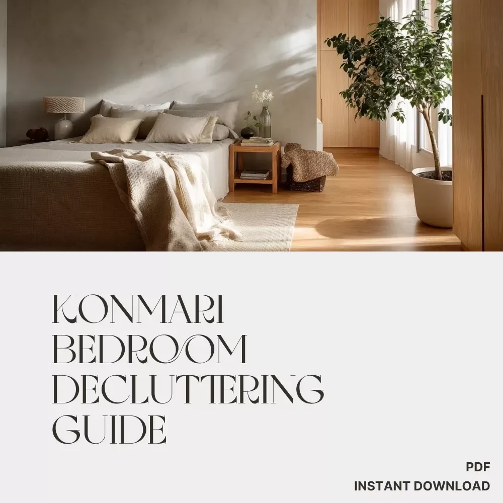 KonMari Bedroom Decluttering Guide | Best Way to Declutter Bedroom with KonMari | Minimalist Home Ebook for Calm and Joyful Spaces