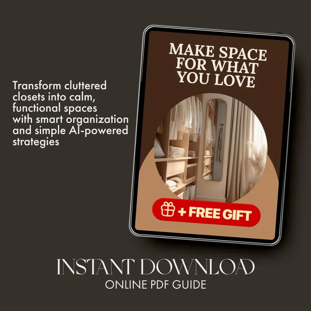 Make Space for What You Love | Closet Organization Guide | Digital Download | How to Optimize Closet Space | Minimalist Decluttering eBook