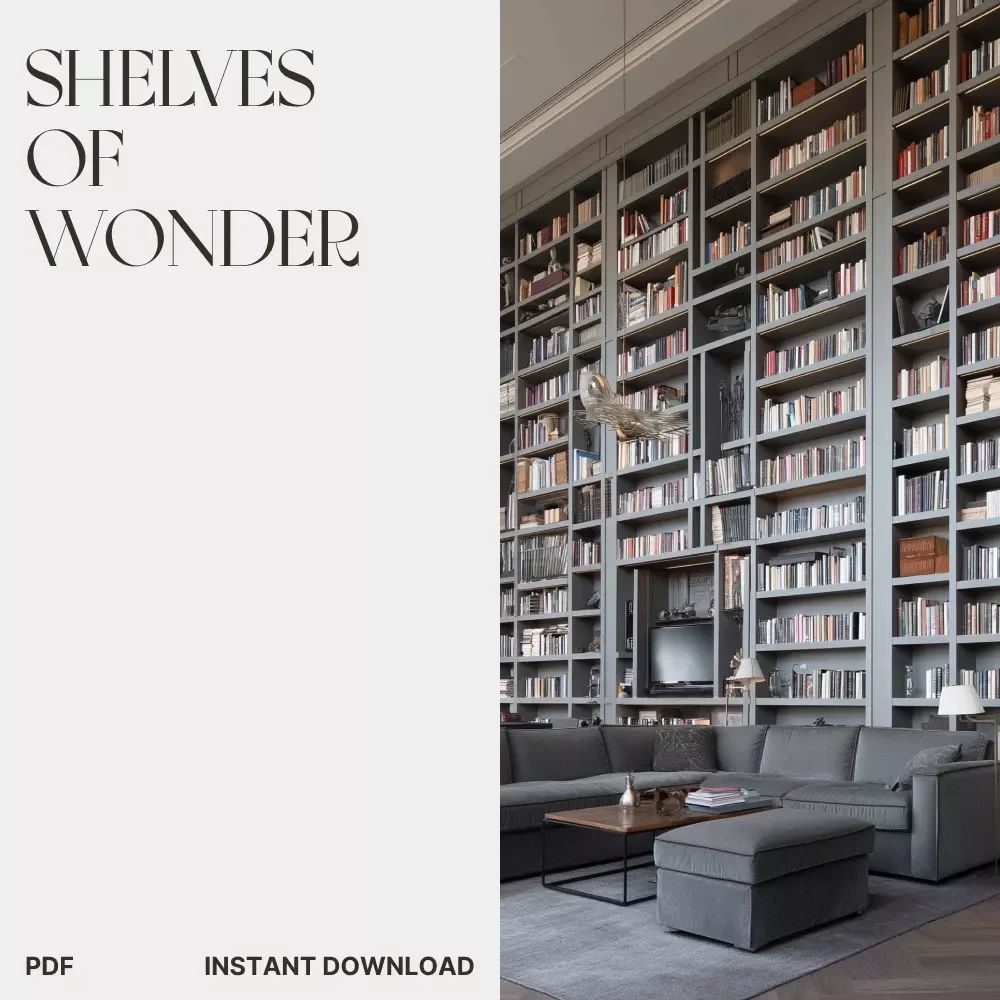 Shelves of Wonder | How to Organize a Home Library | Digital Guide for Book Lovers, Cozy Reading Corners & AI Tools for Book Organization