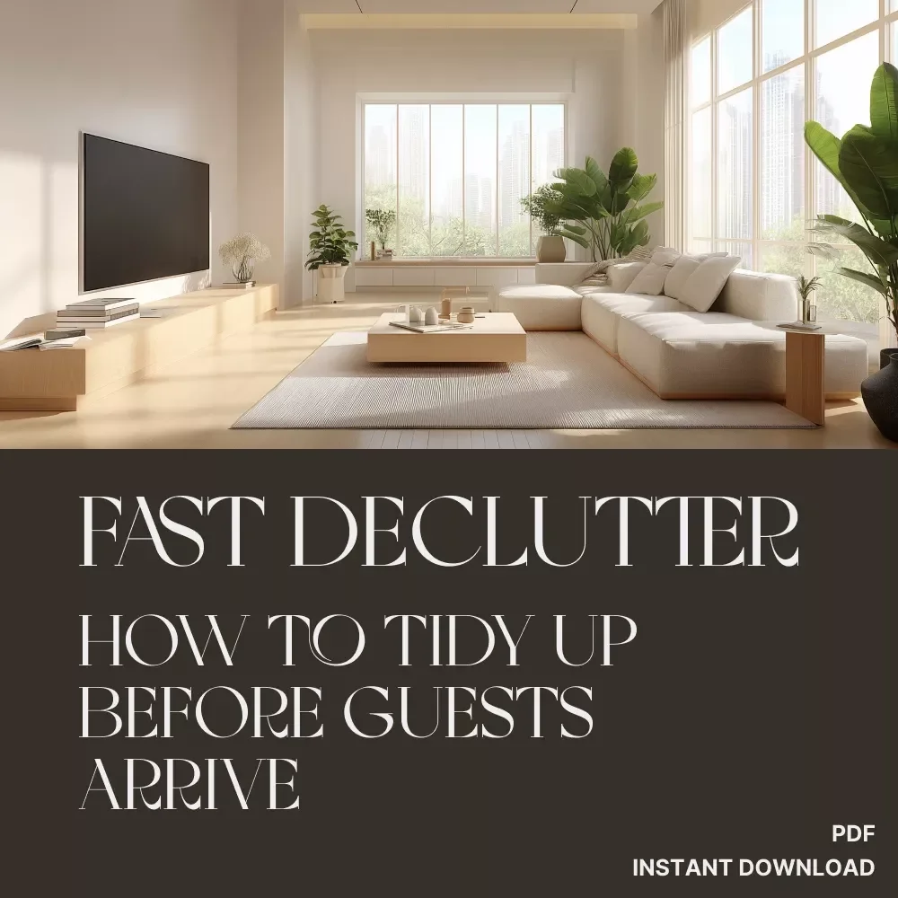 The Fast Declutter: How to Tidy Up Before Guests Arrive | Printable Home Cleaning Checklist | Instant Digital Download for Quick Cleaning & Organizing | How to Declutter Fast Before Guests Arrive