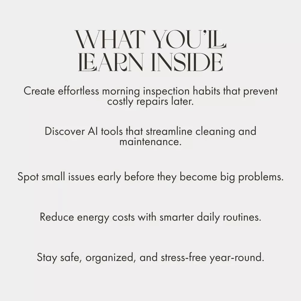 Home Smart: Your Daily Guide to Hassle-Free Home Maintenance | Digital eBook for Smart Homeowners | Tips for Daily Home Maintenance & AI Tools for Home Care