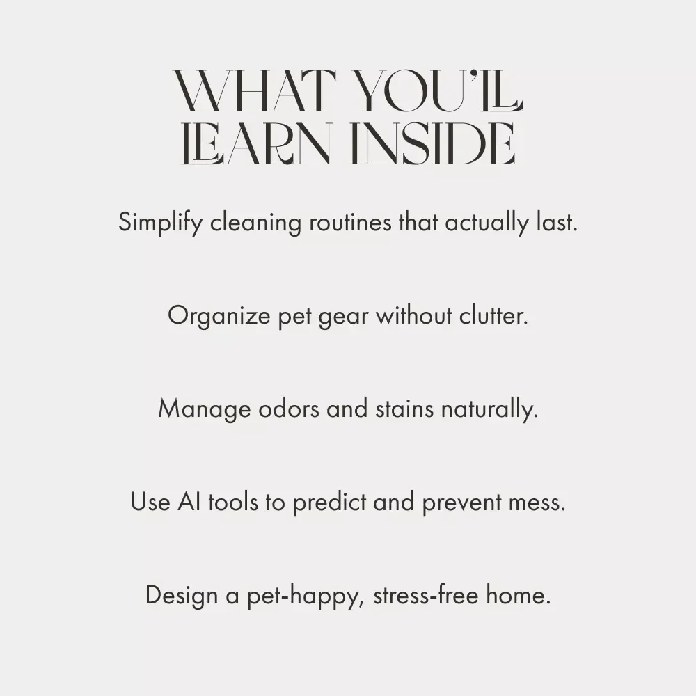 Paws & Order: The Tidy Pet Guide | How to Keep Home Tidy with Pets | Pet Organization & Cleaning eBook for Dog & Cat Owners
