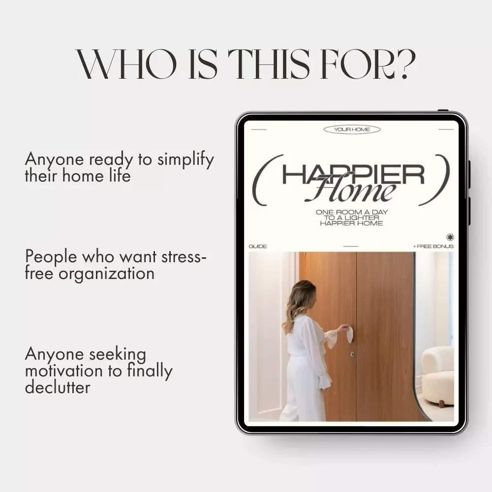 One Room a Day to a Lighter Happier Home | Declutter Guide | Printable eBook | How to Declutter One Room at a Time | Minimalist Living PDF | Digital Download
