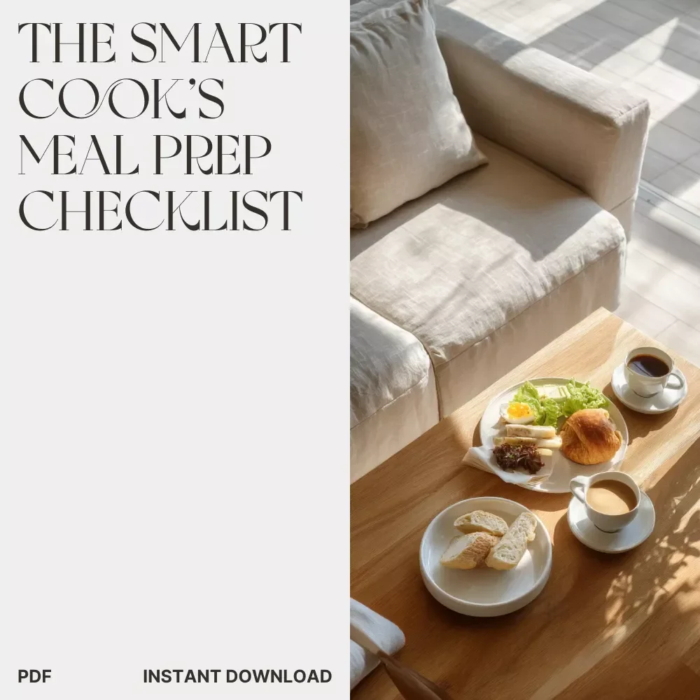 The Smart Cook’s Meal Prep Checklist | Printable Kitchen Organization Guide | Digital Download for How to Create a Weekly Meal Prep Station
