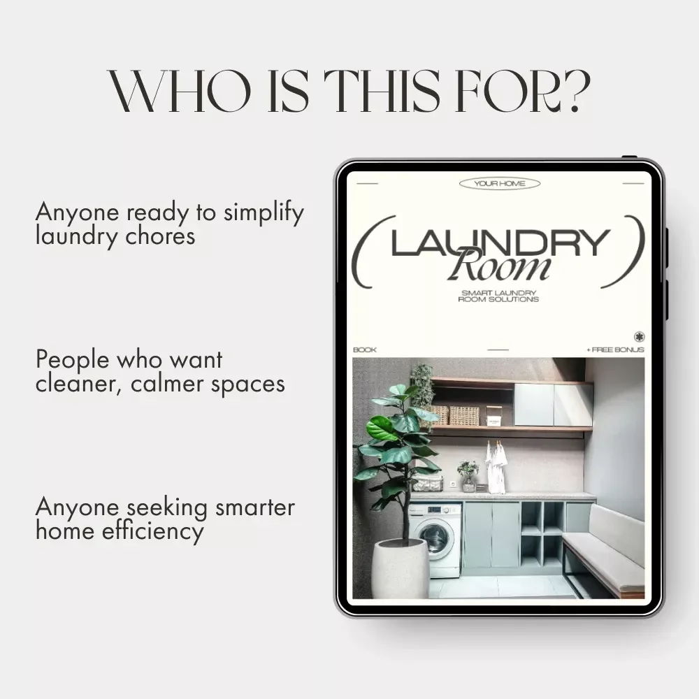 Smart Laundry Room Solutions | How to Organize Your Laundry Room eBook | Digital Download for Home Organization & Storage Efficiency