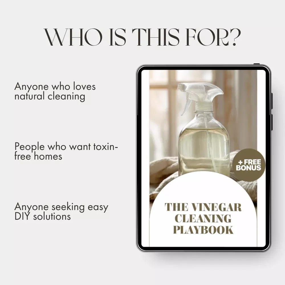 The Vinegar Cleaning Playbook | Printable Checklist for Natural Home Cleaning | Digital Download | Eco-Friendly Guide on “Can I Clean with Vinegar?”