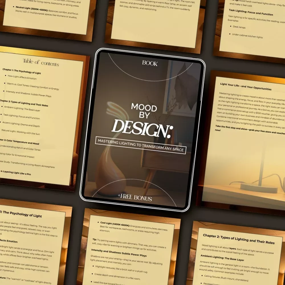 Mood by Design: Mastering Lighting to Transform Any Space | Lighting Design eBook | How to Style Lighting to Create Mood | Interior Lighting Guide for Home & Professionals