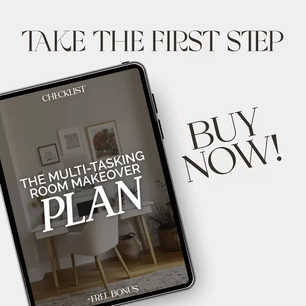 The Multi-Tasking Room Makeover Plan | Printable Checklist for Small Spaces & Smart Storage | How to Organize Storage for Multi Functional Spaces | Home Office, Guest Room & Studio Guide