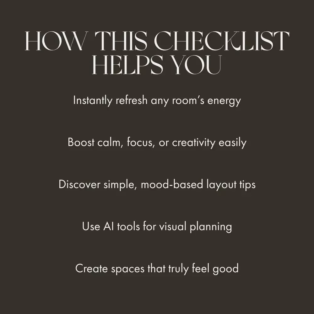 Changing Mood with Furniture Arrangement | Home Mood Design Guide | Digital Download for Interior Energy, Calm & Creativity | AI Home Styling eBook