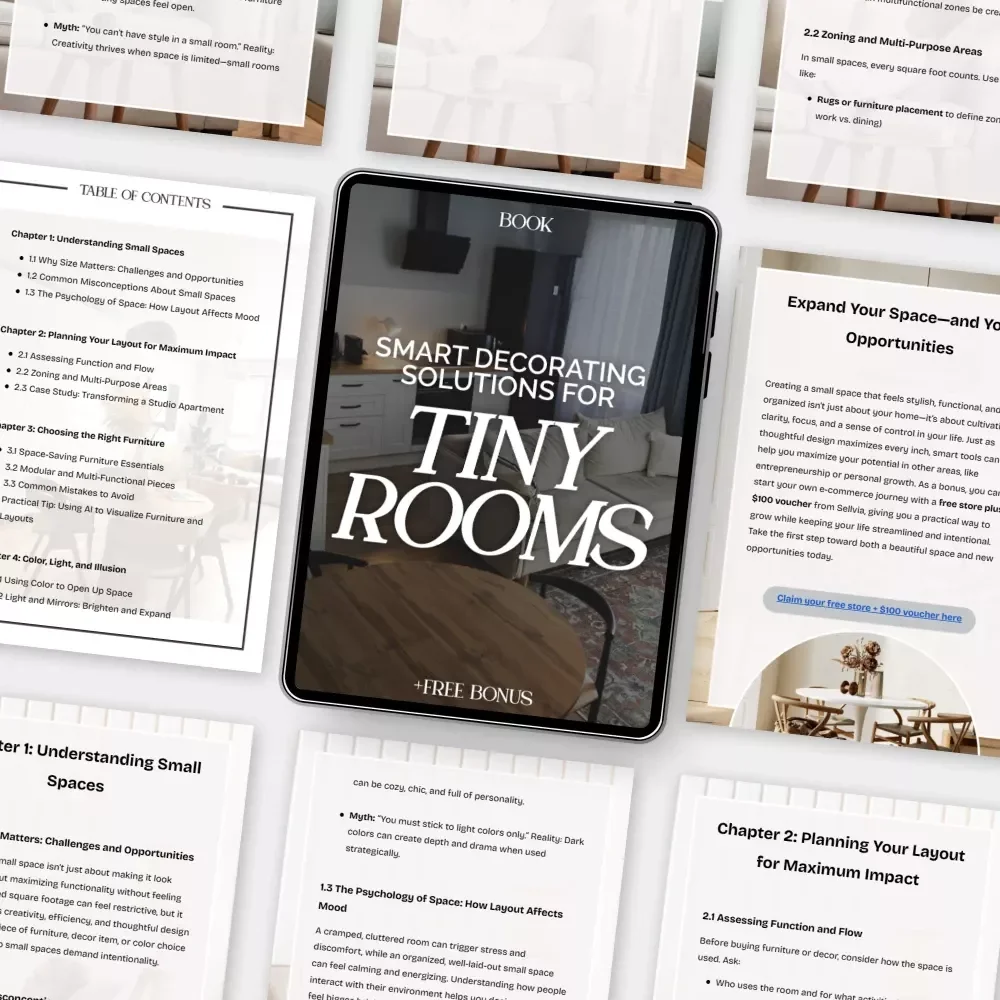 Smart Decorating Solutions for Tiny Rooms | How to Decorate Small Spaces Effectively | Space-Saving eBook for Apartment & Studio Styling