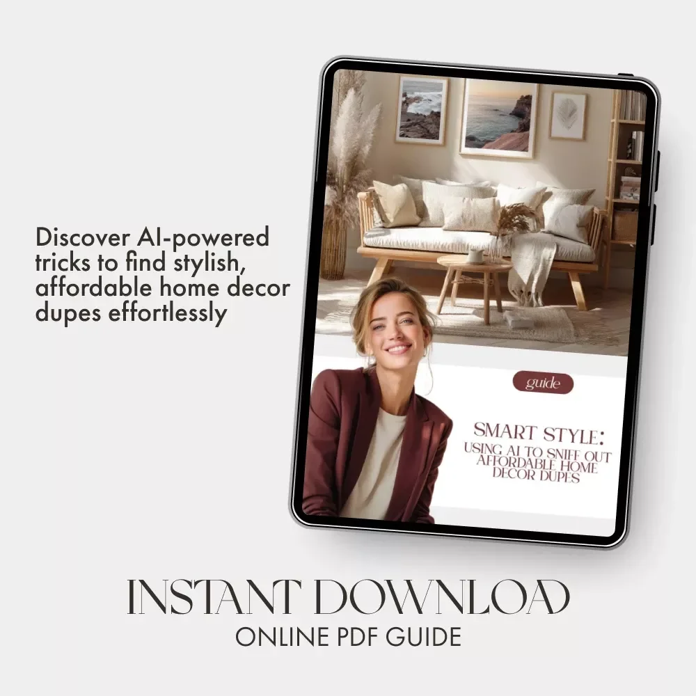 Smart Style: Using AI to Sniff Out Affordable Home Decor Dupes | Digital Guide for Finding Budget-Friendly Decor Alternatives Using Artificial Intelligence | Learn how to use ai to find dupes for expensive home decor items