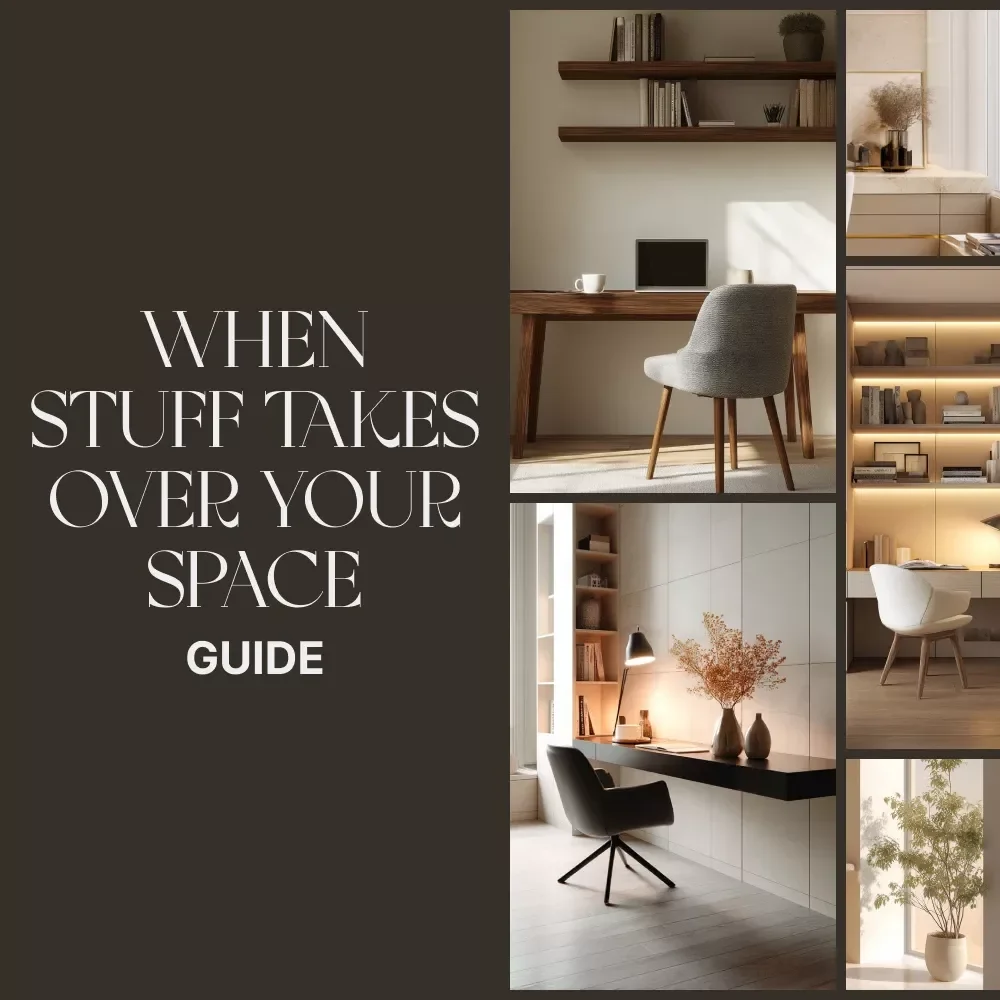 When Stuff Takes Over Your Space | Decluttering Guide for Overwhelmed Homes | Digital Download on What to Do When You Have Too Much Stuff | Mindset, Organization & Minimalist Living eBook