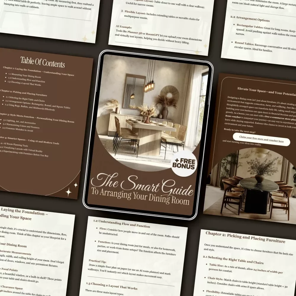 The Smart Guide to Arranging Your Dining Room | Digital Home Styling eBook for How to Arrange Dining Room Furniture | Modern Layout & Design Tips