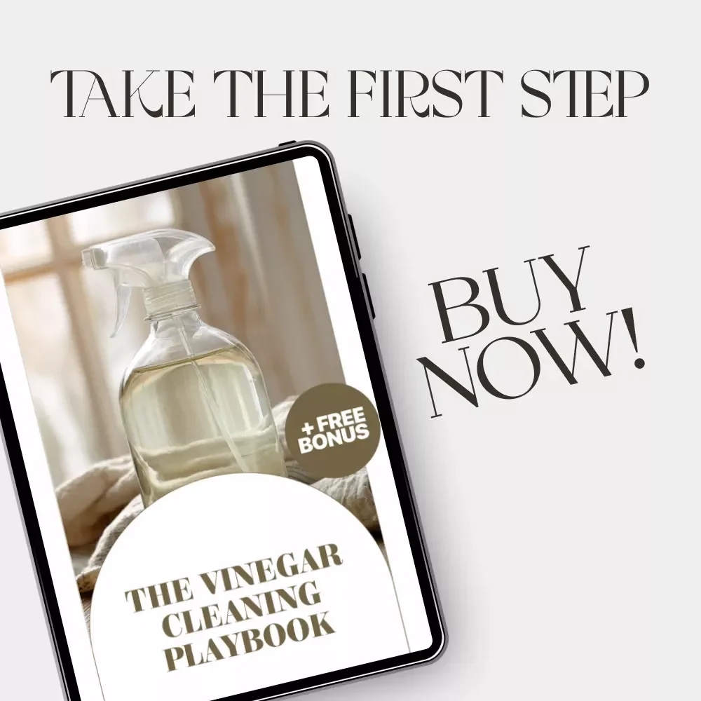 The Vinegar Cleaning Playbook | Printable Checklist for Natural Home Cleaning | Digital Download | Eco-Friendly Guide on “Can I Clean with Vinegar?”