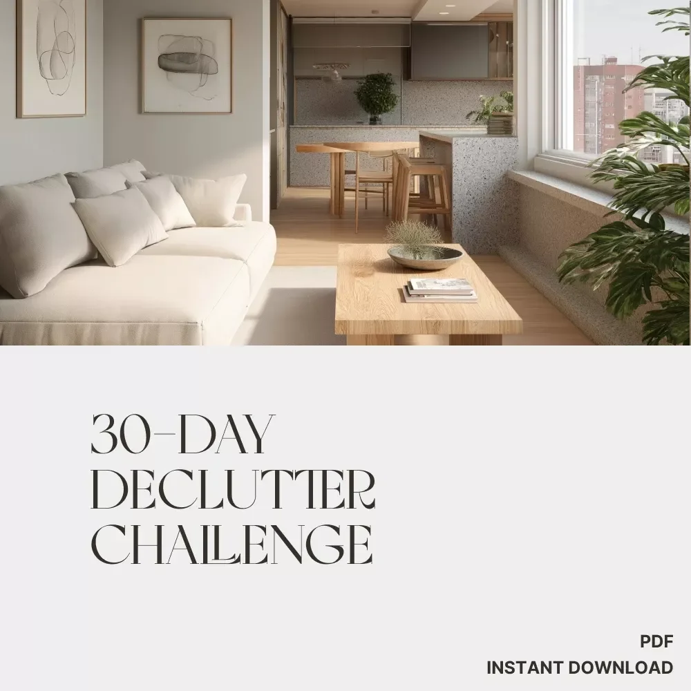30-Day Declutter Challenge Checklist | Printable Home Organization Guide | Digital Download | How to Do a 30 Day Declutter Challenge Step-by-Step